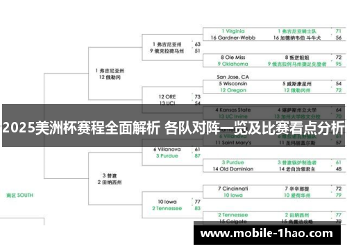 2025美洲杯赛程全面解析 各队对阵一览及比赛看点分析