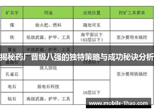 揭秘药厂晋级八强的独特策略与成功秘诀分析