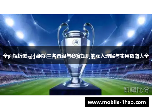 全面解析欧冠小组第三名晋级与参赛规则的深入理解与实用指南大全
